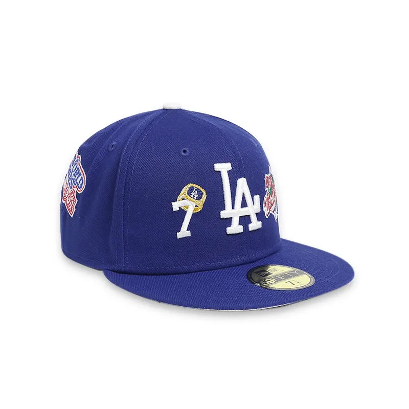 [60224545] Los Angeles Dodgers Count The Rings Blue MBL 59FIFTY Men's Fitted Hat