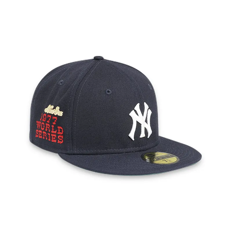 [60244523] New York Yankees Logo History 77 WS Navy 59FIFTY Men's Fitted Hat