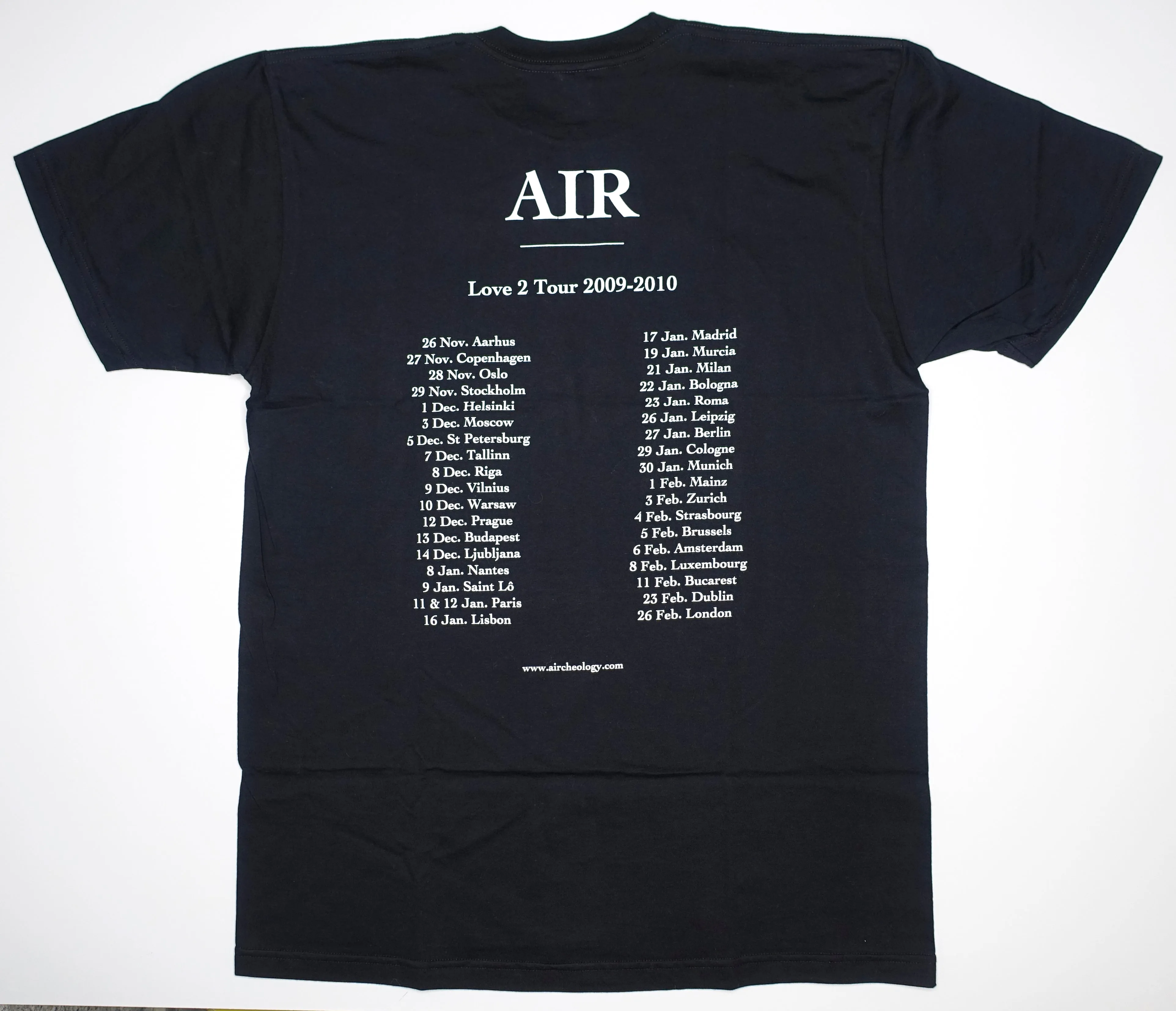 Air - Love 2 2009-2010 Vintage Tour Shirt Size Large