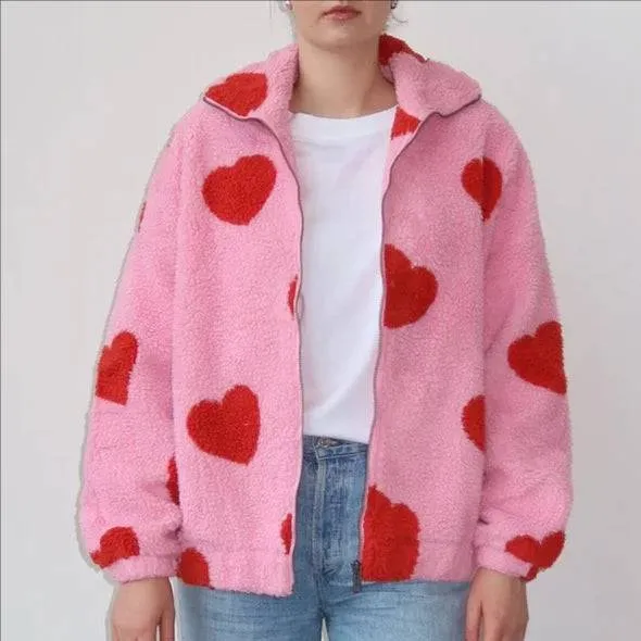 All Over Heart Sherpa | Jacket (SALE)