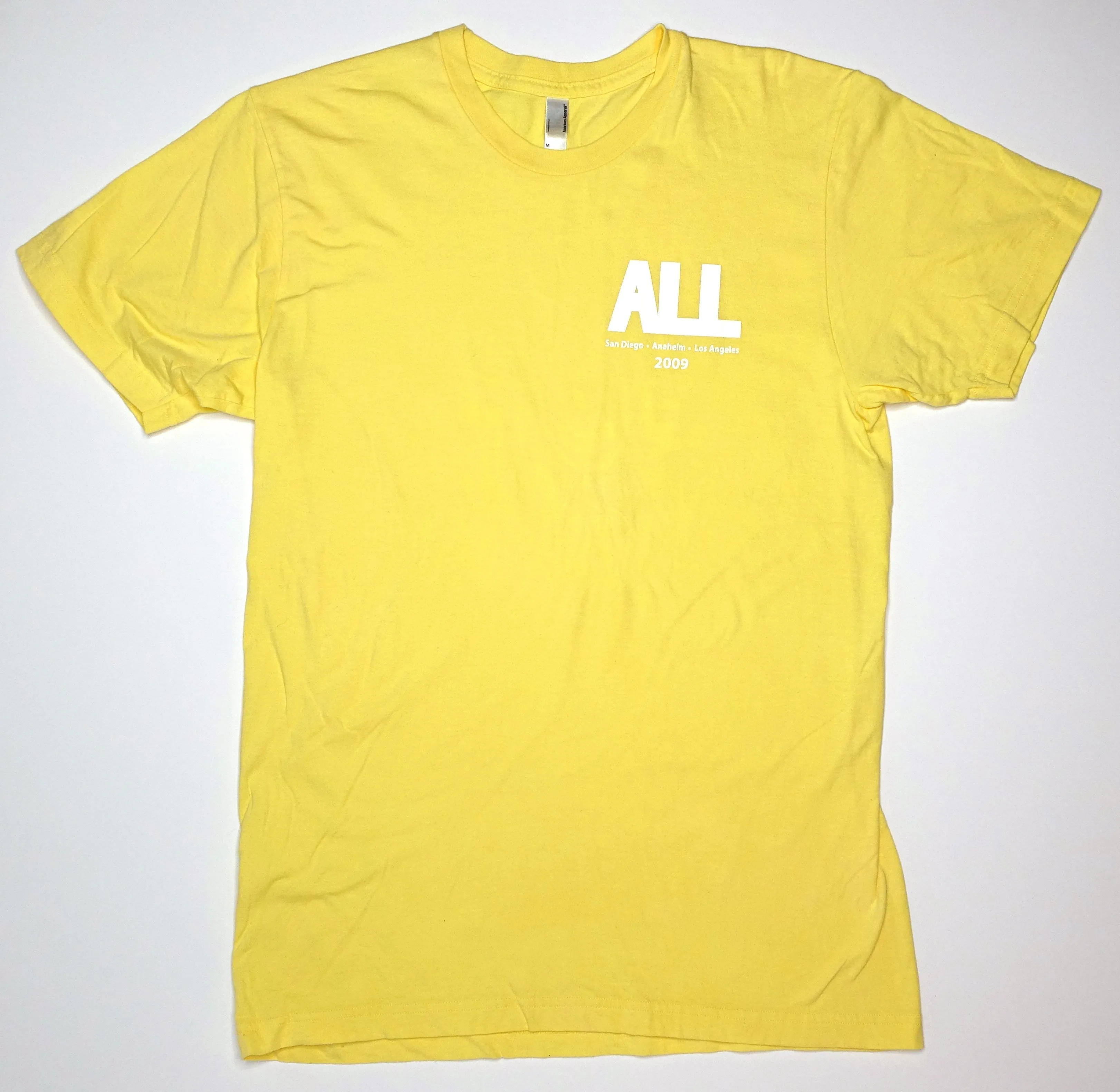 ALL - Southern CA 2009 Tour Shirt Size Medium