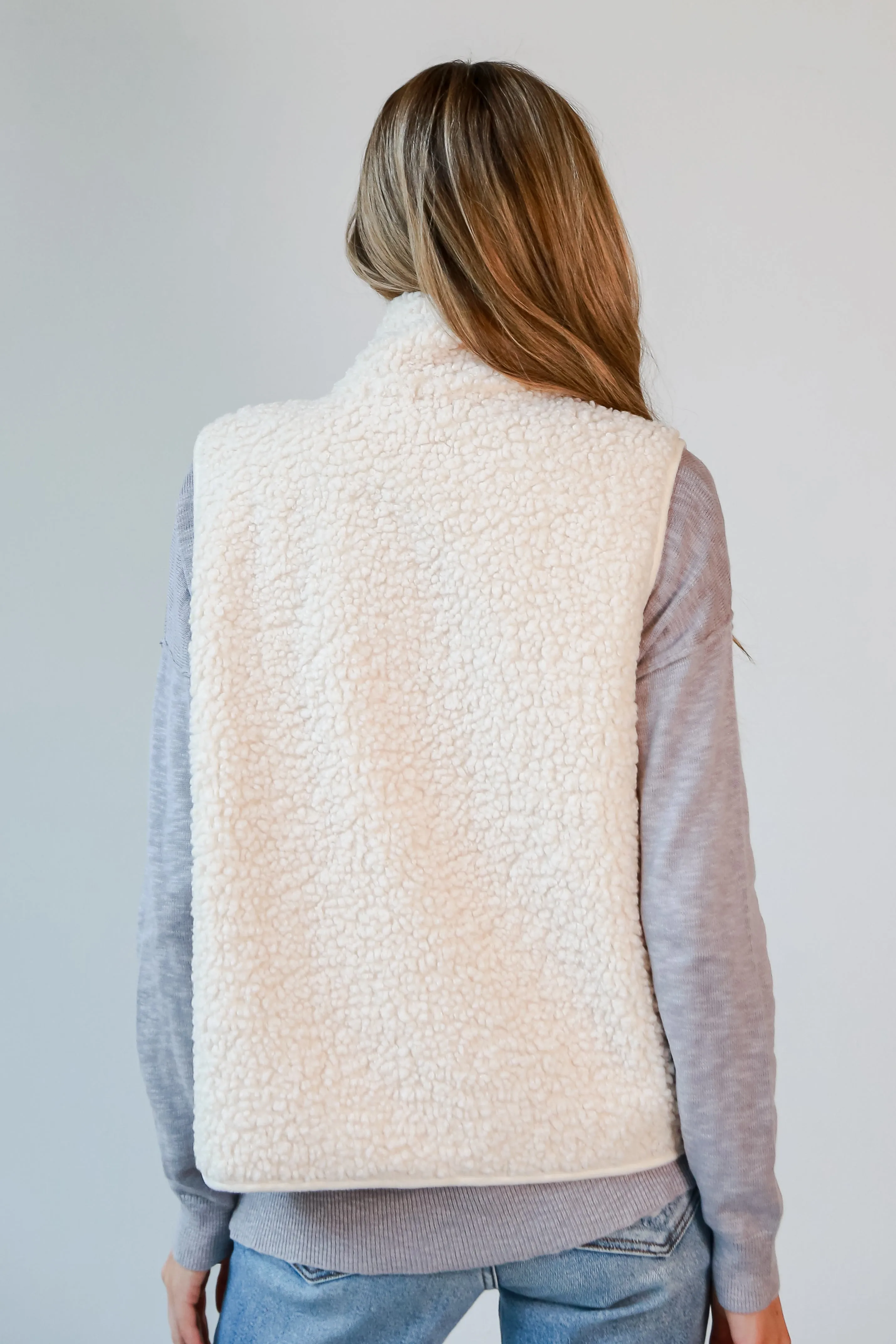 Amazing Comfort Ivory Sherpa Vest