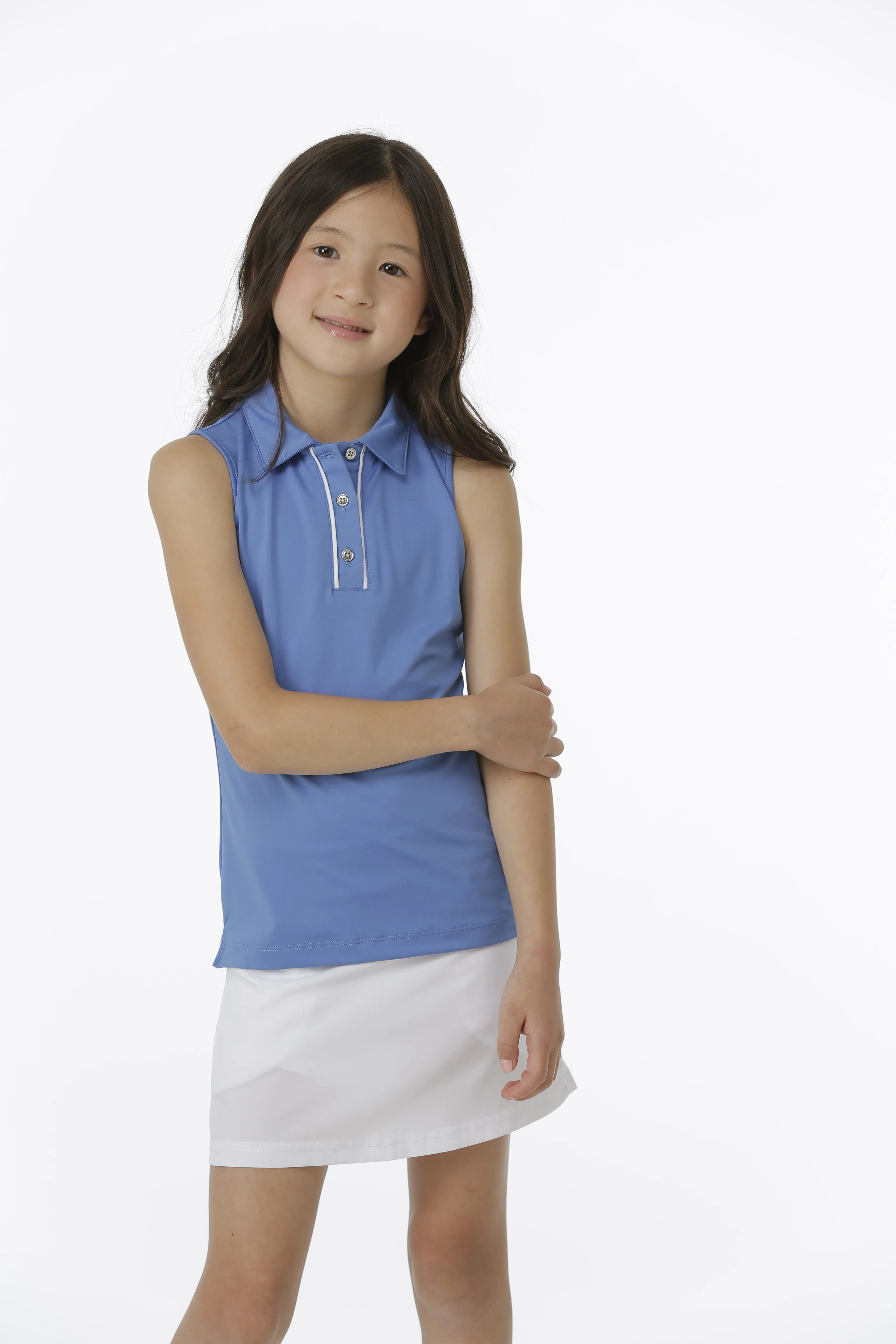 Ansley Youth Girls' Sleeveless Polo