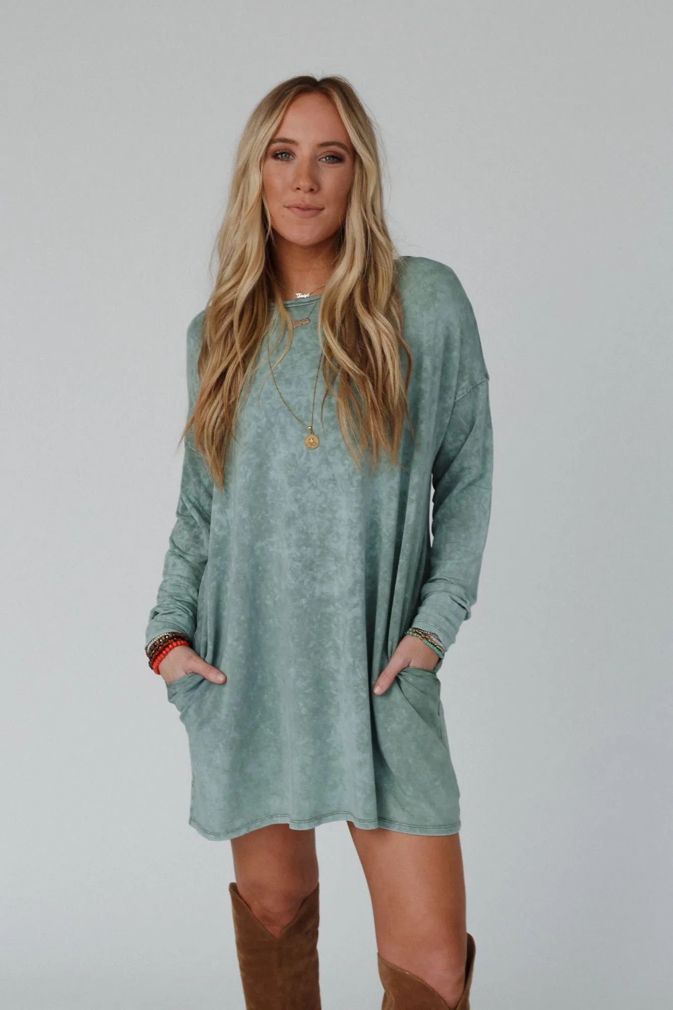 Archie Drop Shoulder Tunic - Olive