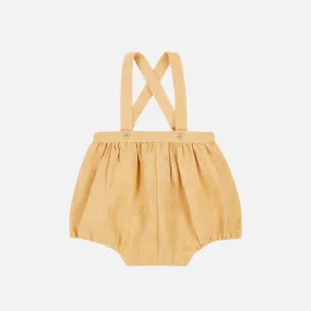 Baby Linen Musa Romper - Pale Yellow