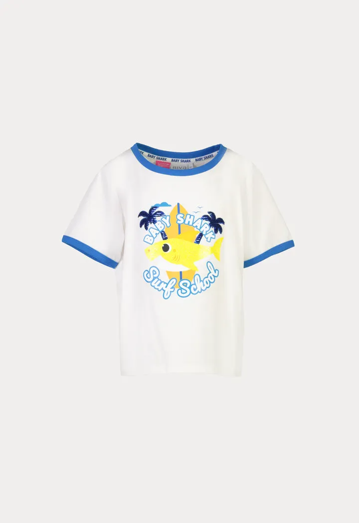 Baby Sharks Sequins Digital Print T-Shirts