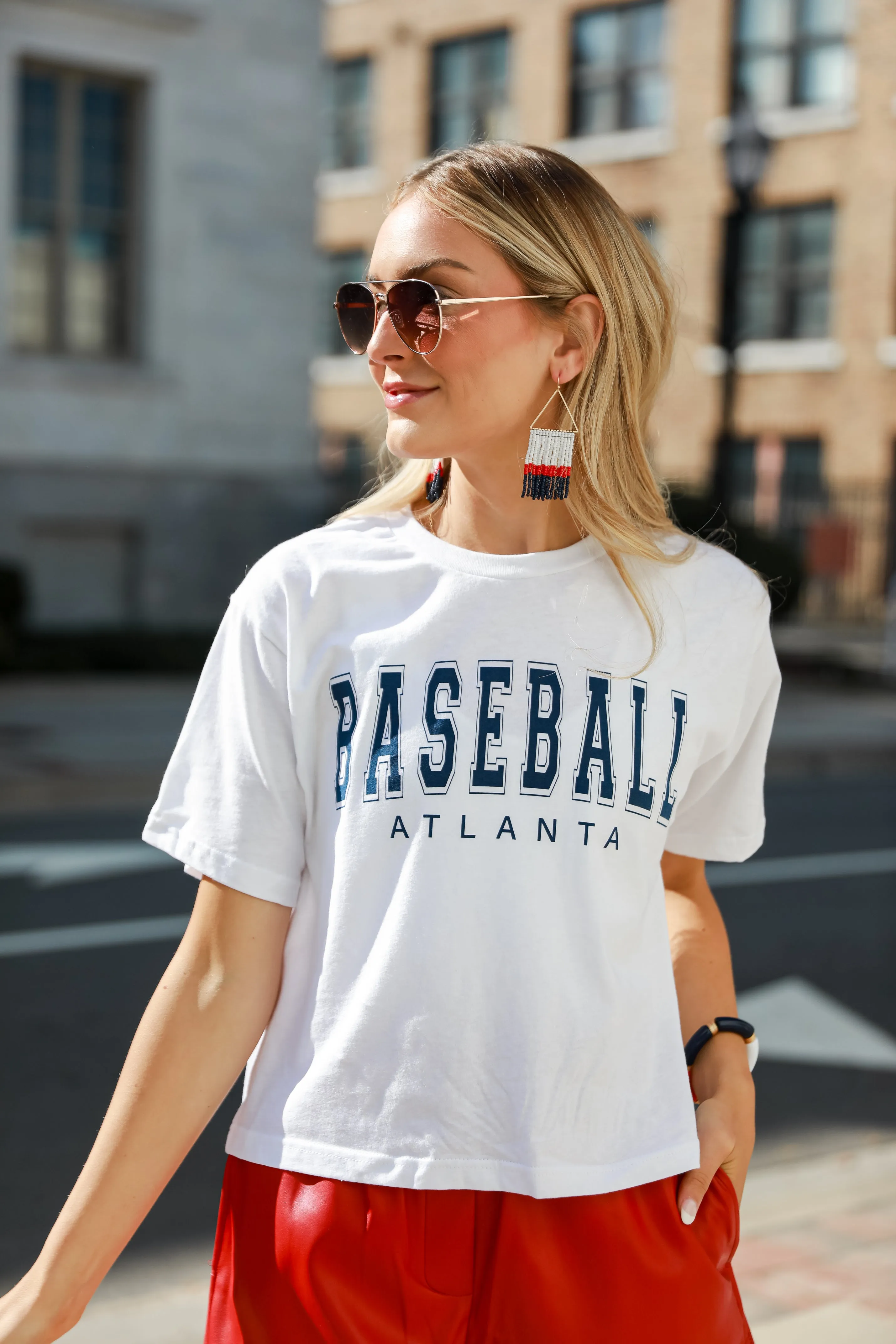 Baseball Atlanta Cropped Tee