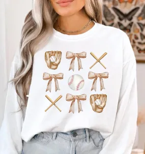 Baseballs   Bows Sweatshirt