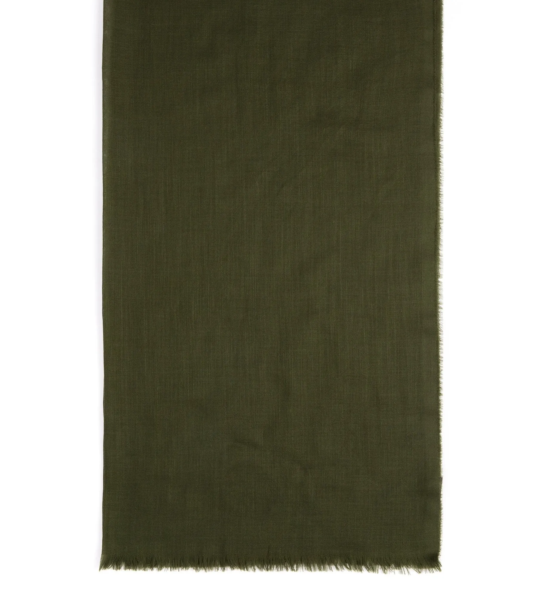 Begg x Co Wispy Solid Superfine Cashmere Scarf: Army