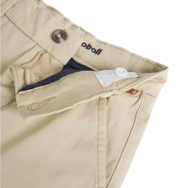 Boboli Children's stretch satin trousers 738367 7399 beige