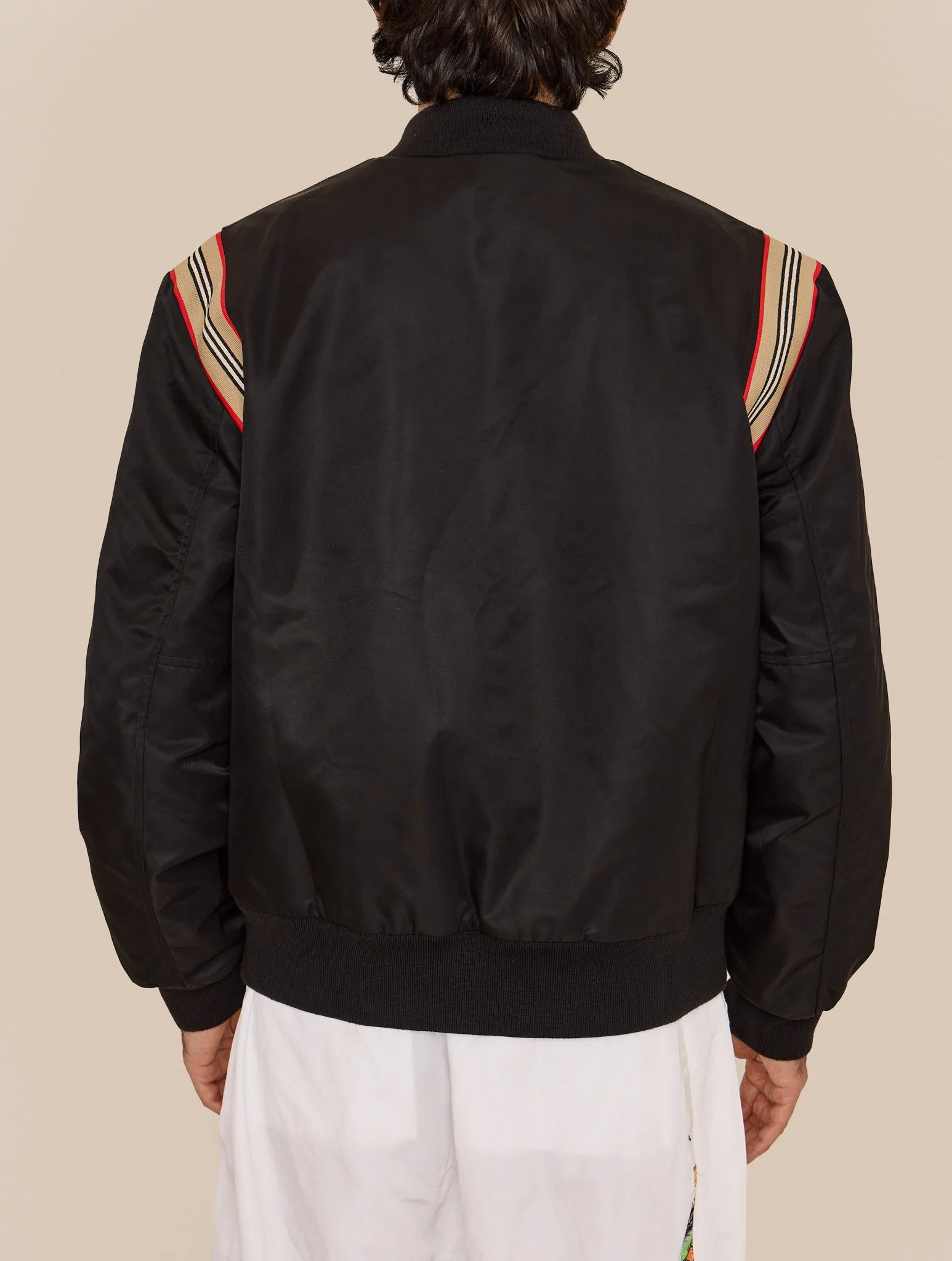 BURBERRY SHOULDER STRIPE BOMBER JACKET