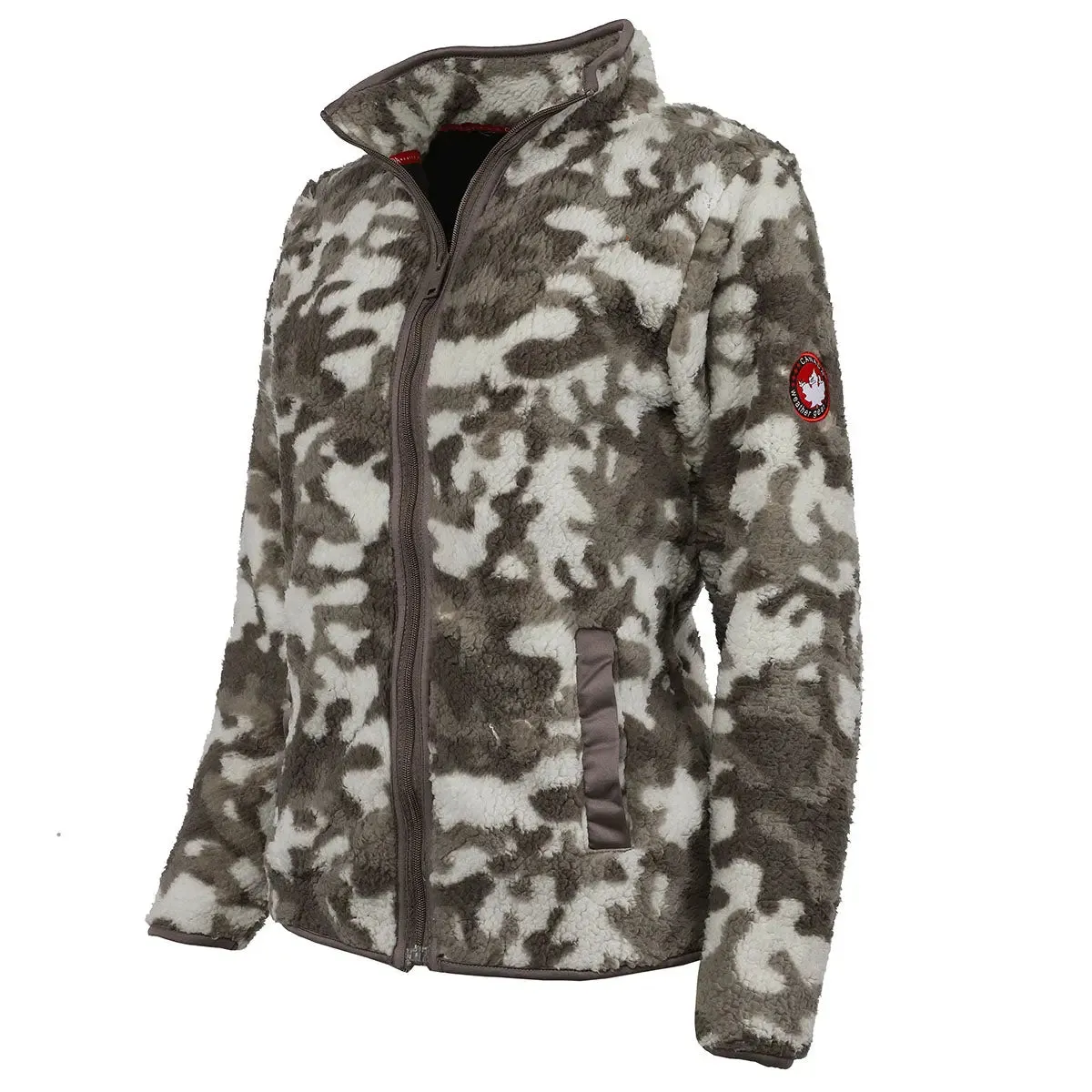 Canada Weather Gear Women's Full Zip Printed Sherpa Jacket