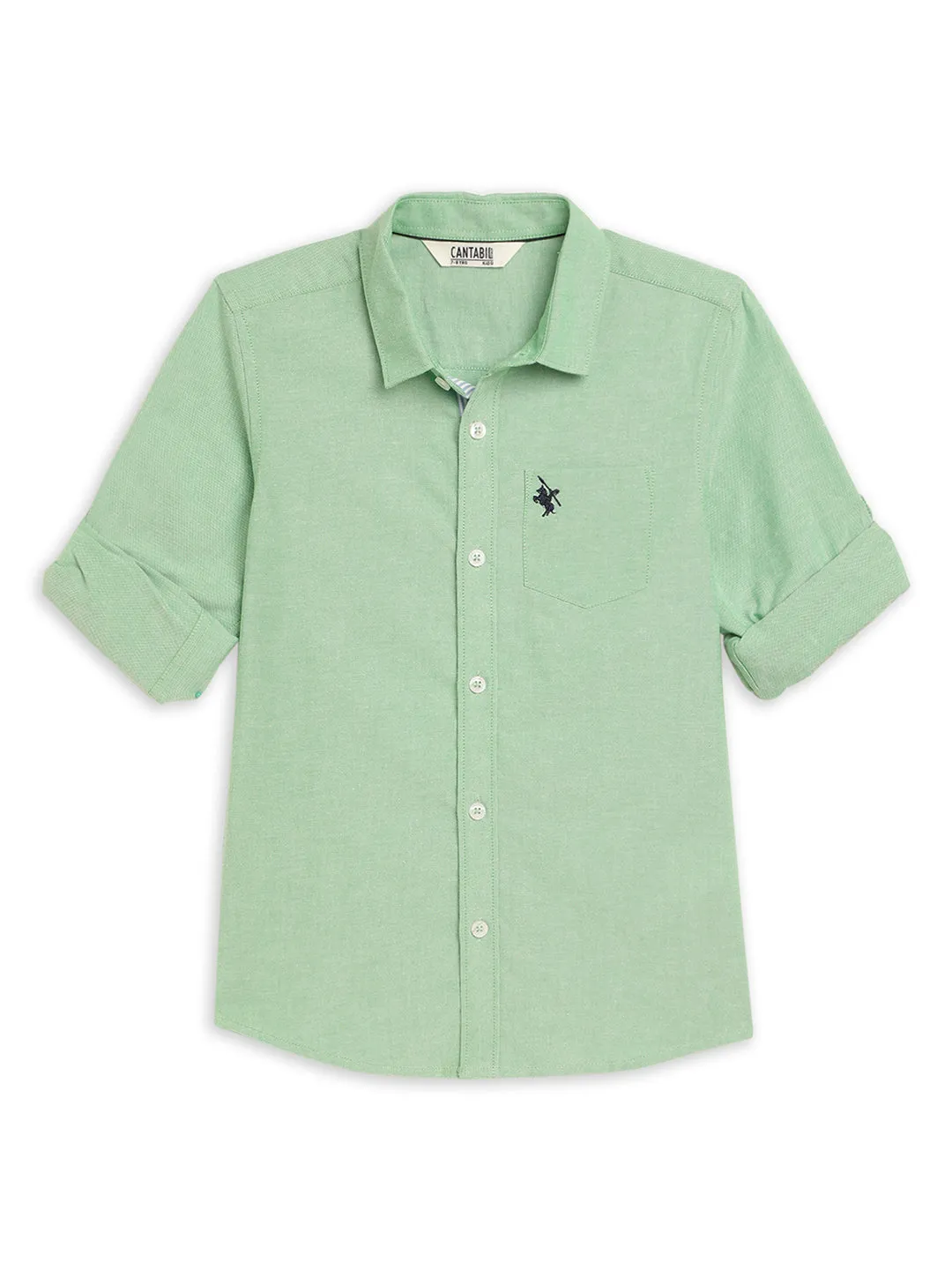 Cantabil Boy's Green Full Sleeves Shirts