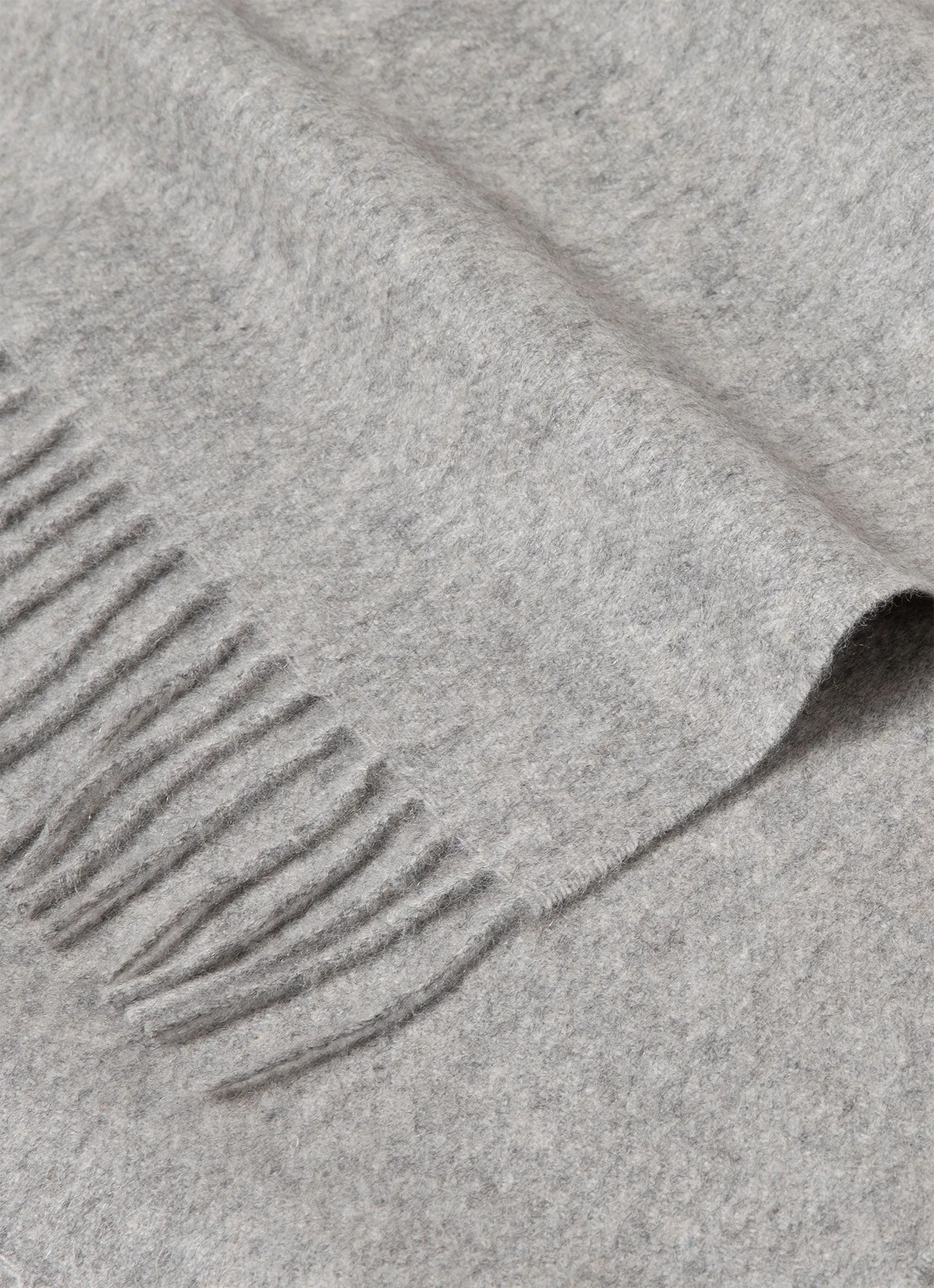 Cashmere Woven Scarf in Grey Melange