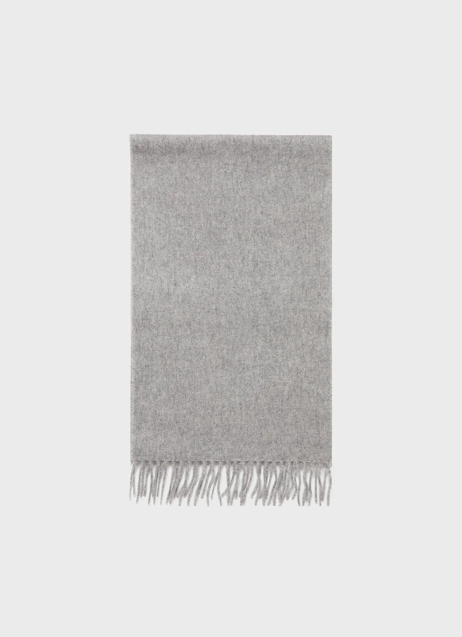 Cashmere Woven Scarf in Grey Melange