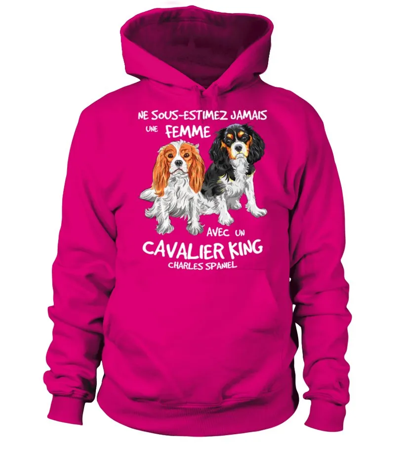 Cavalier King Charles Spaniel Chien Tshirt Humour Femme Ne Sous Estimez Jamais Une Femme CTS23032203