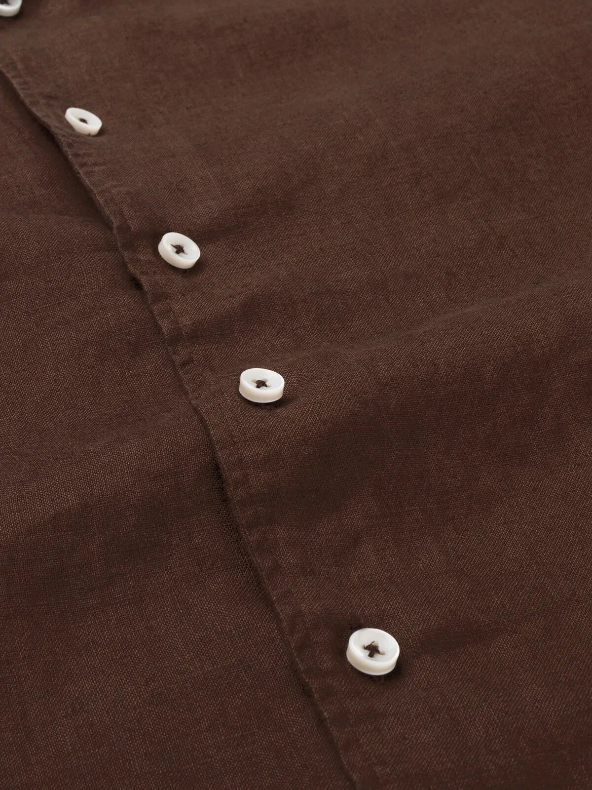 Chocolate Linen Seaside Shirt