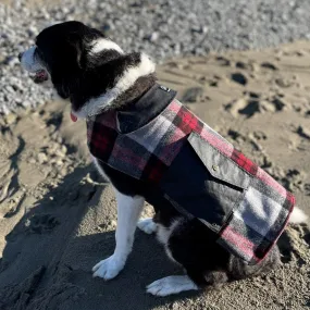 Classic Wool Dog Coat - Heritage Check | Red & Black Check