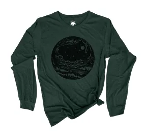 Countryside at Night Adult Long Sleeve Shirts