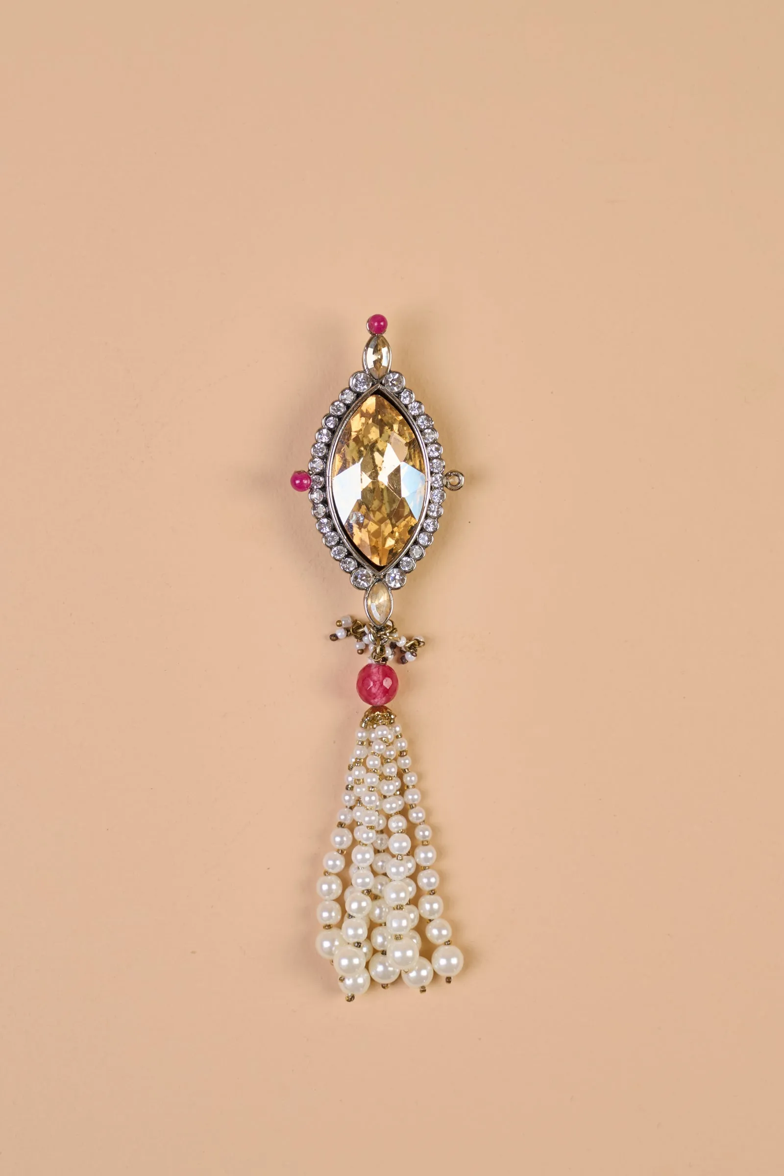 Crystal With Pearl Latkan