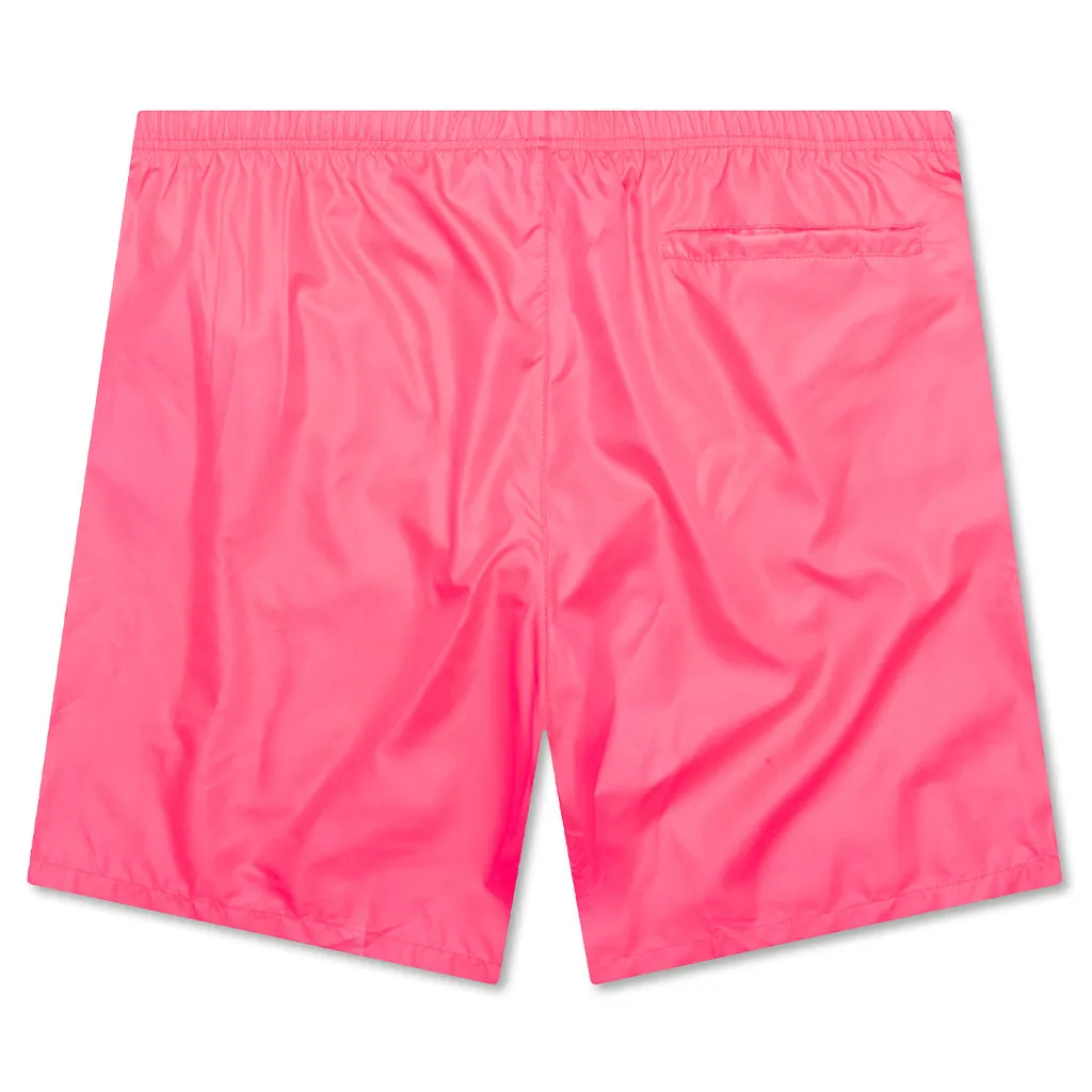 Curved Logo Bold Swim Short - Fuchsia