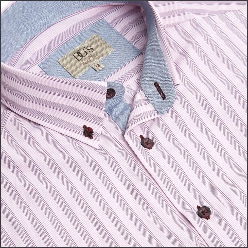 Drifter Ivano Pink Multi Stripe SS Shirt<>