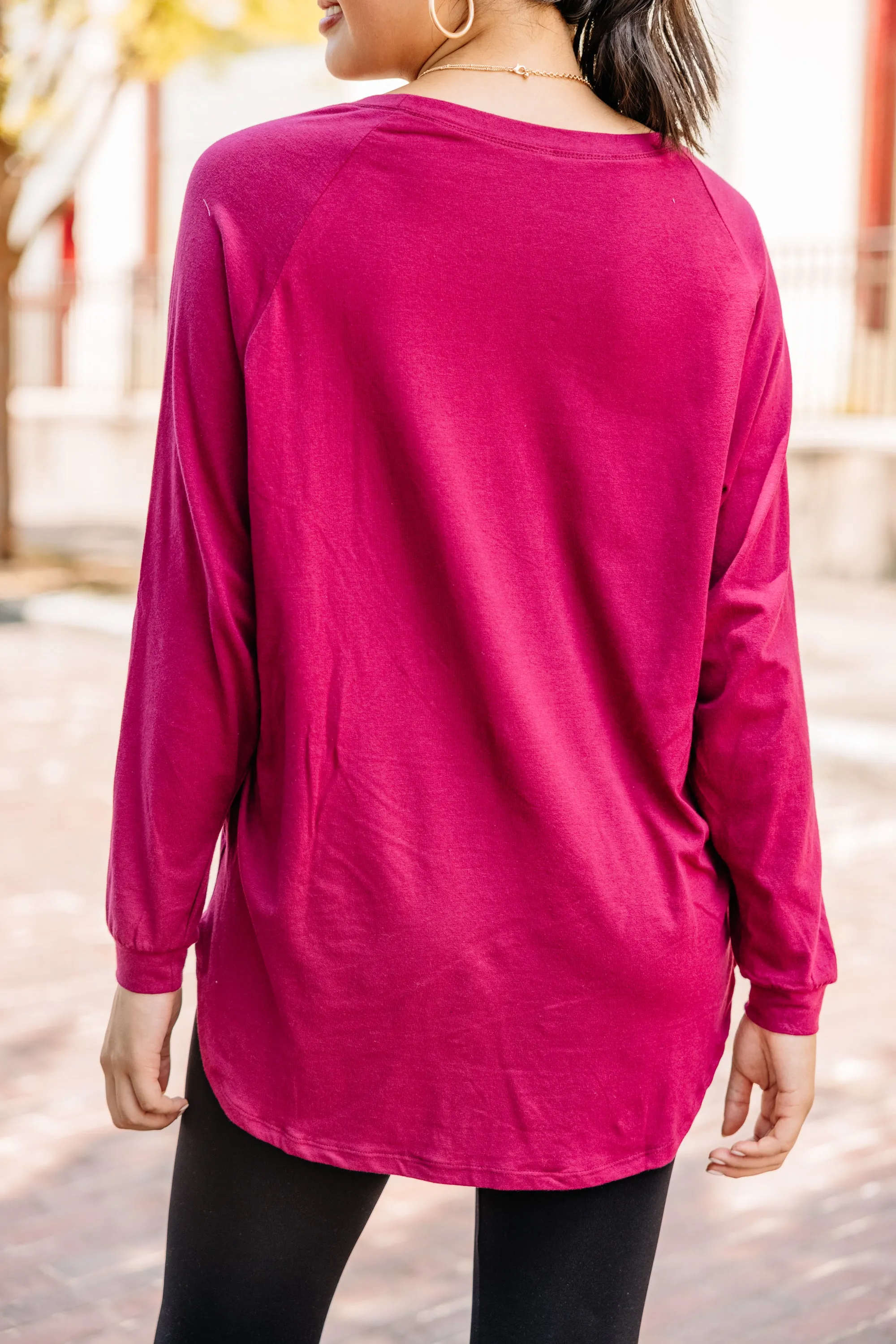 Easy Like Sunday Wine Red Tunic