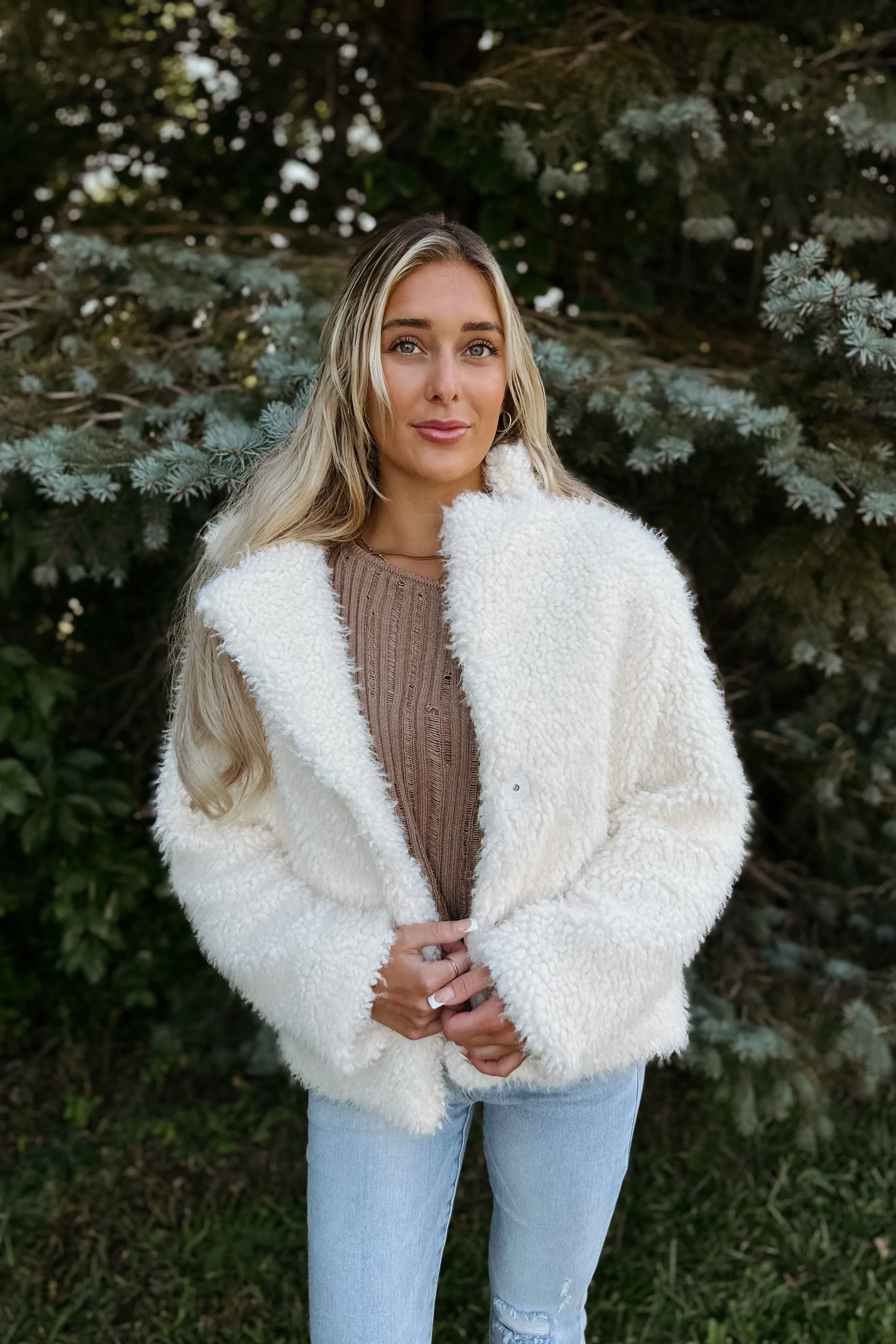 Fireside Sherpa Jacket Cream- FINAL SALE