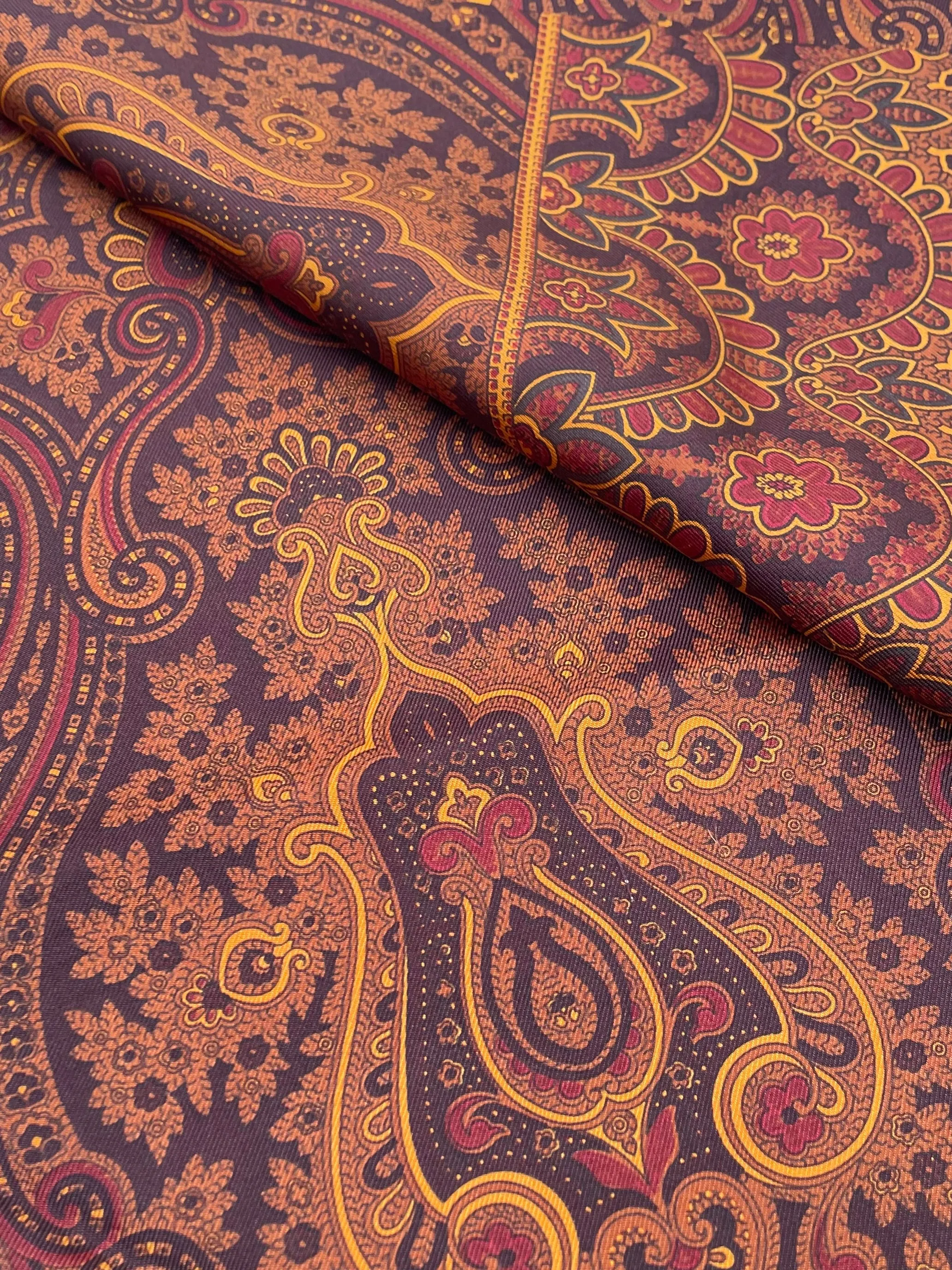 FRESH Paisley Silk Scarf in Bordeaux