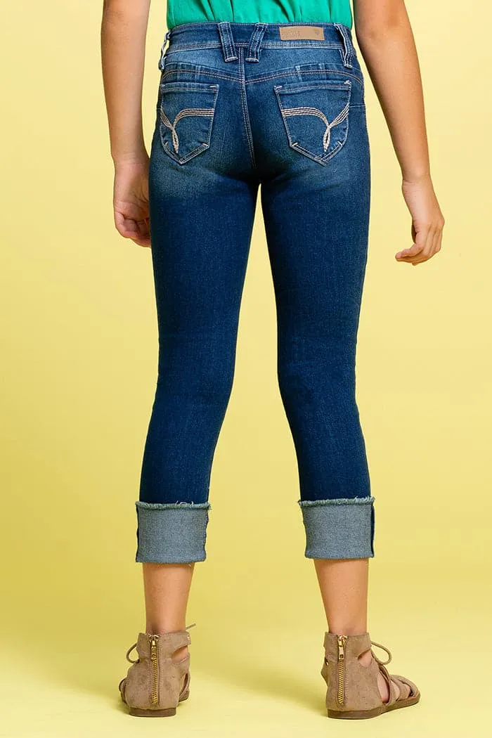 Girls WannaBettaFit Cuff Skinny Jeans