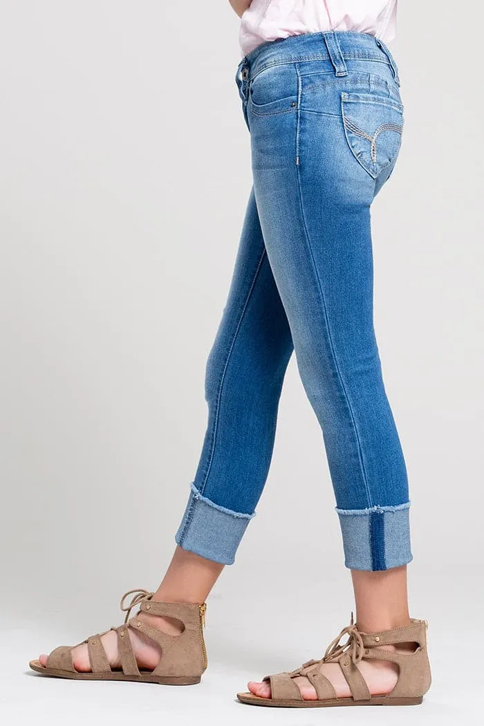 Girls WannaBettaFit Cuff Skinny Jeans