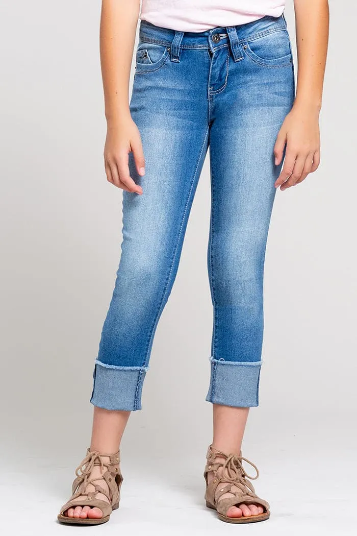 Girls WannaBettaFit Cuff Skinny Jeans