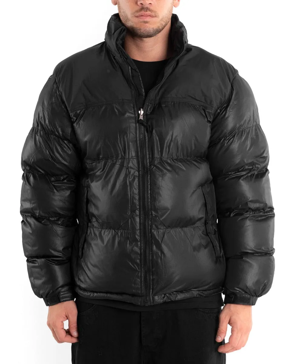 Giubbotto Uomo Bomber Nero Puffer Imbottito GIOSAL-G2913A