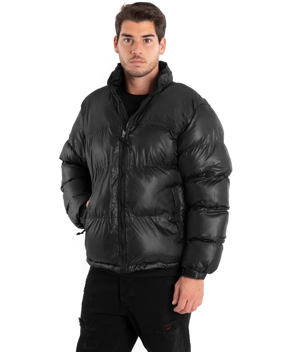 Giubbotto Uomo Bomber Nero Puffer Imbottito GIOSAL-G2913A