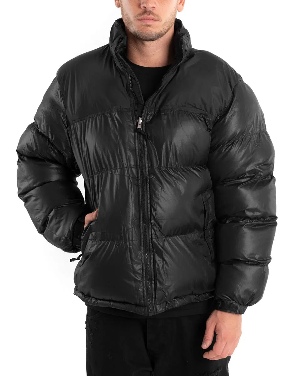 Giubbotto Uomo Bomber Nero Puffer Imbottito GIOSAL-G2913A