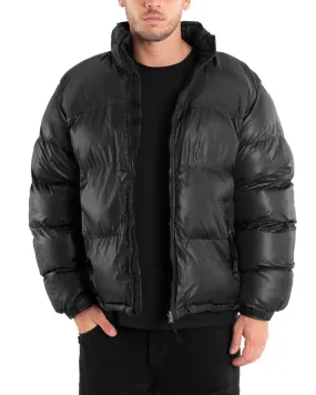 Giubbotto Uomo Bomber Nero Puffer Imbottito GIOSAL-G2913A