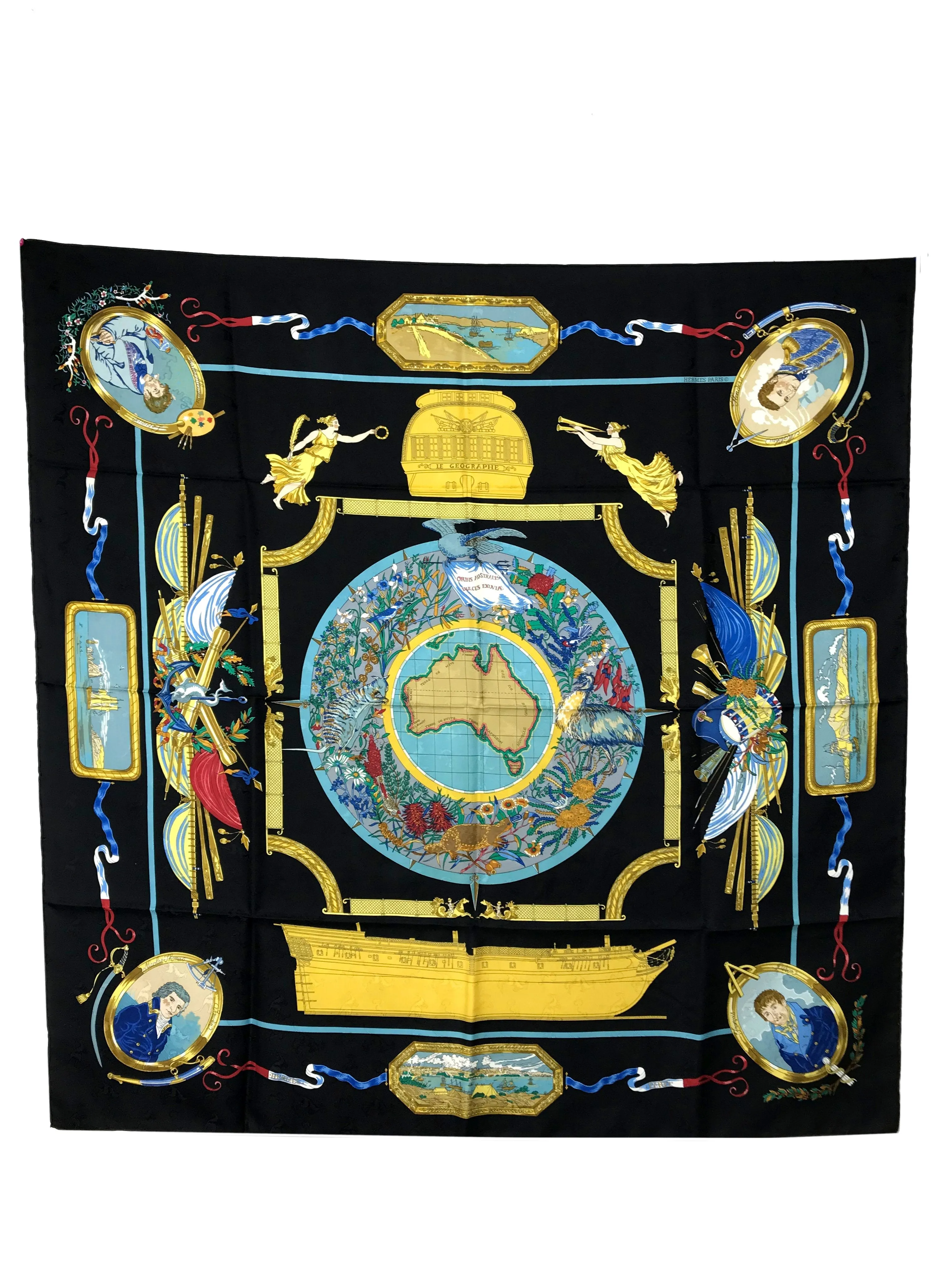 Hermes Orbis Australis Dulces Exuviae Silk Scarf 90