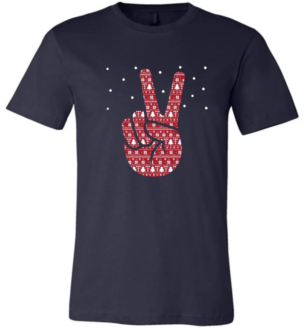 Holiday Peace Hand Sign T-shirts