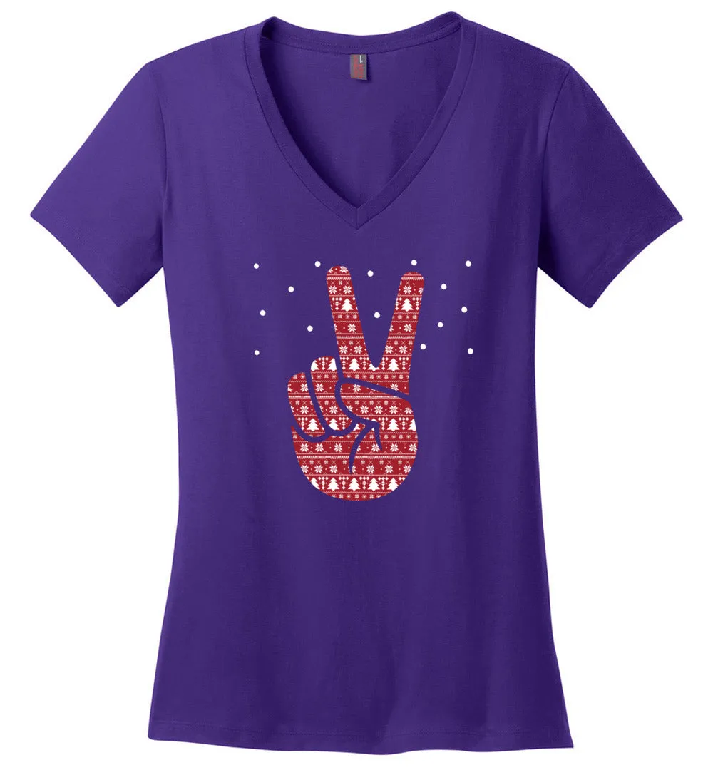 Holiday Peace Hand Sign T-shirts