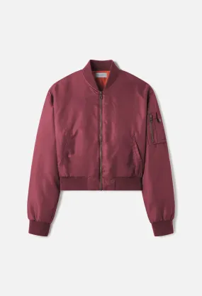 Hunter Cropped Bomber / Burgundy