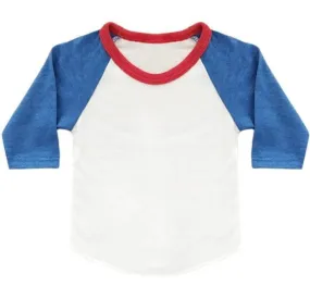 Infant/Toddler/Youth Americana Raglan Baseball Shirt 2-pk Made in USA17330/17660/17220