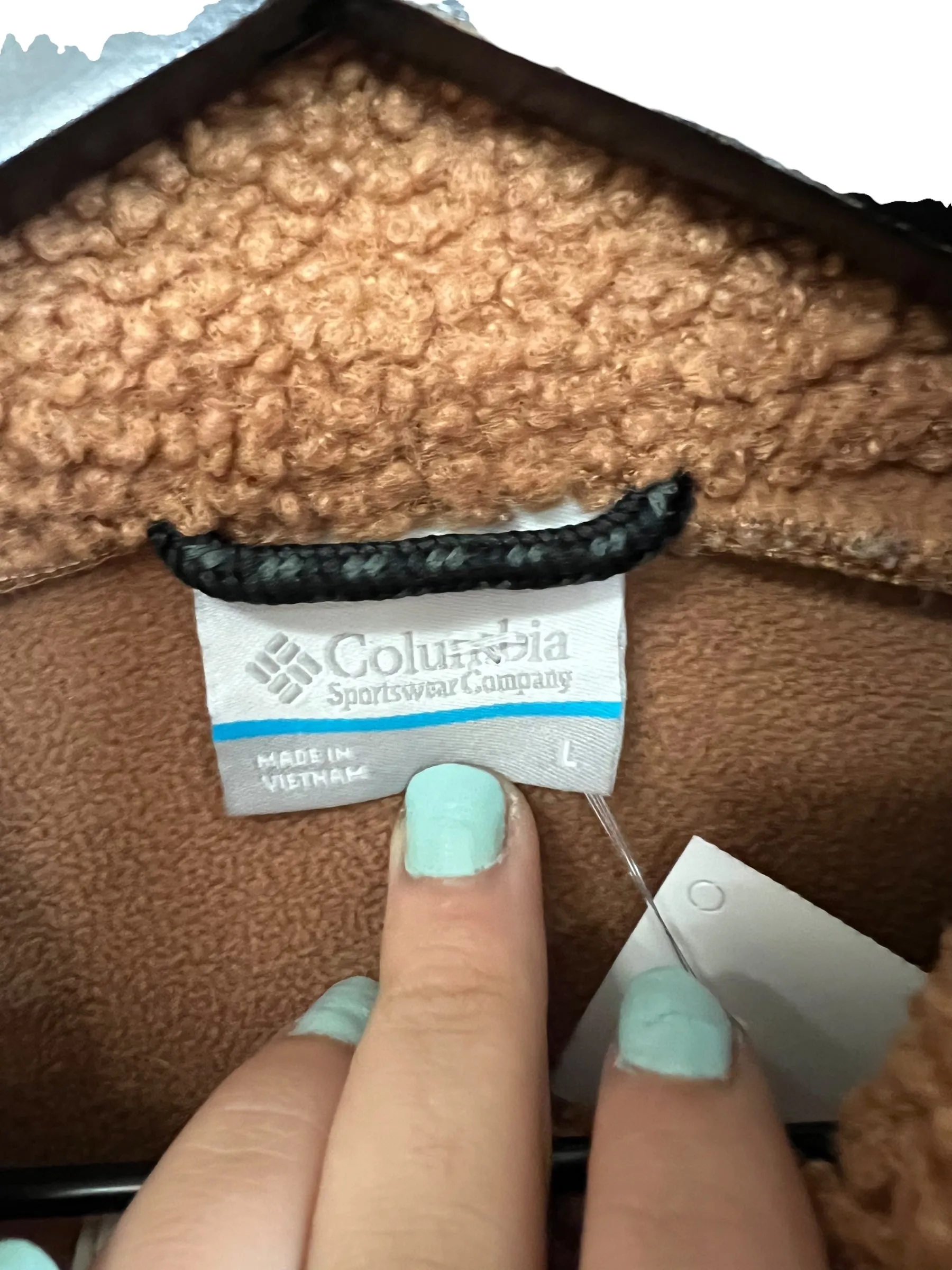 Jacket Faux Fur & Sherpa By Columbia In Brown, Size: L