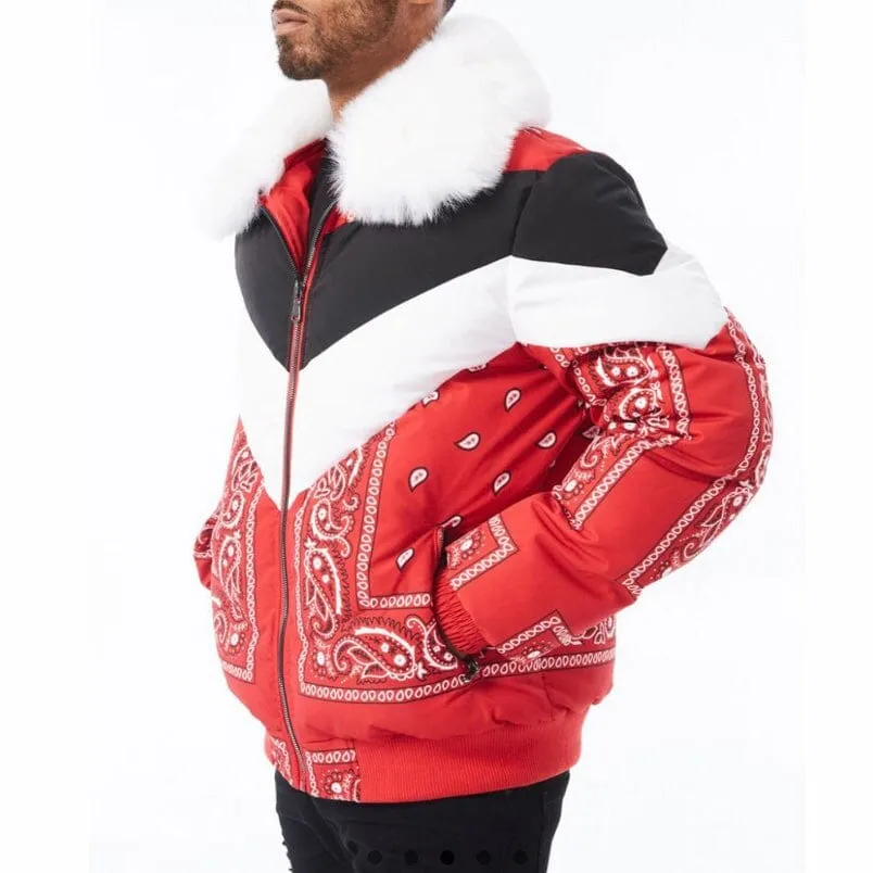 Jordan Craig Represent Bomber Jacket (Red) 91546P