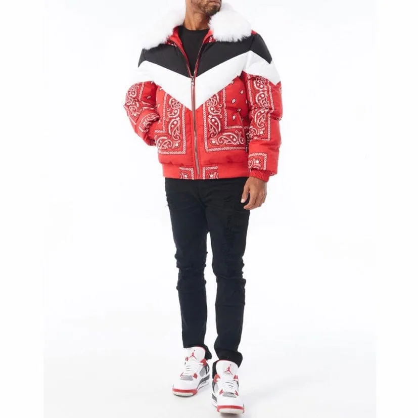 Jordan Craig Represent Bomber Jacket (Red) 91546P