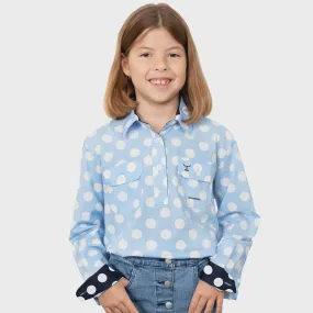 Just Country Girls Harper Workshirt Blue Dotty