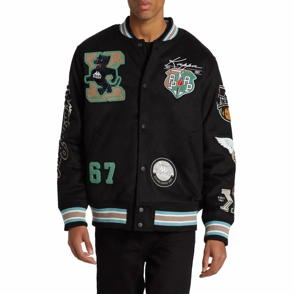 Kappa Authentic Carlton Bomber Jacket (Black/Brown/Chant) 351E78W