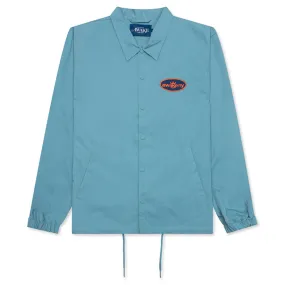 King Logo Twill Coaches Jacket - Slate Blue