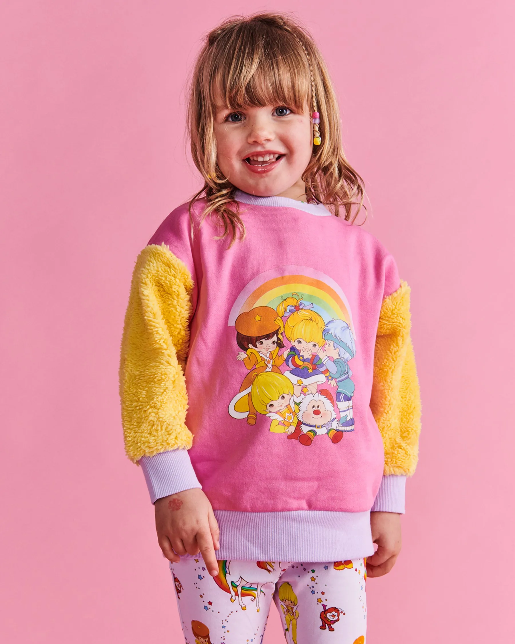 Colorful Rainbow Brite Organic Cotton Sweater by Kip & Co