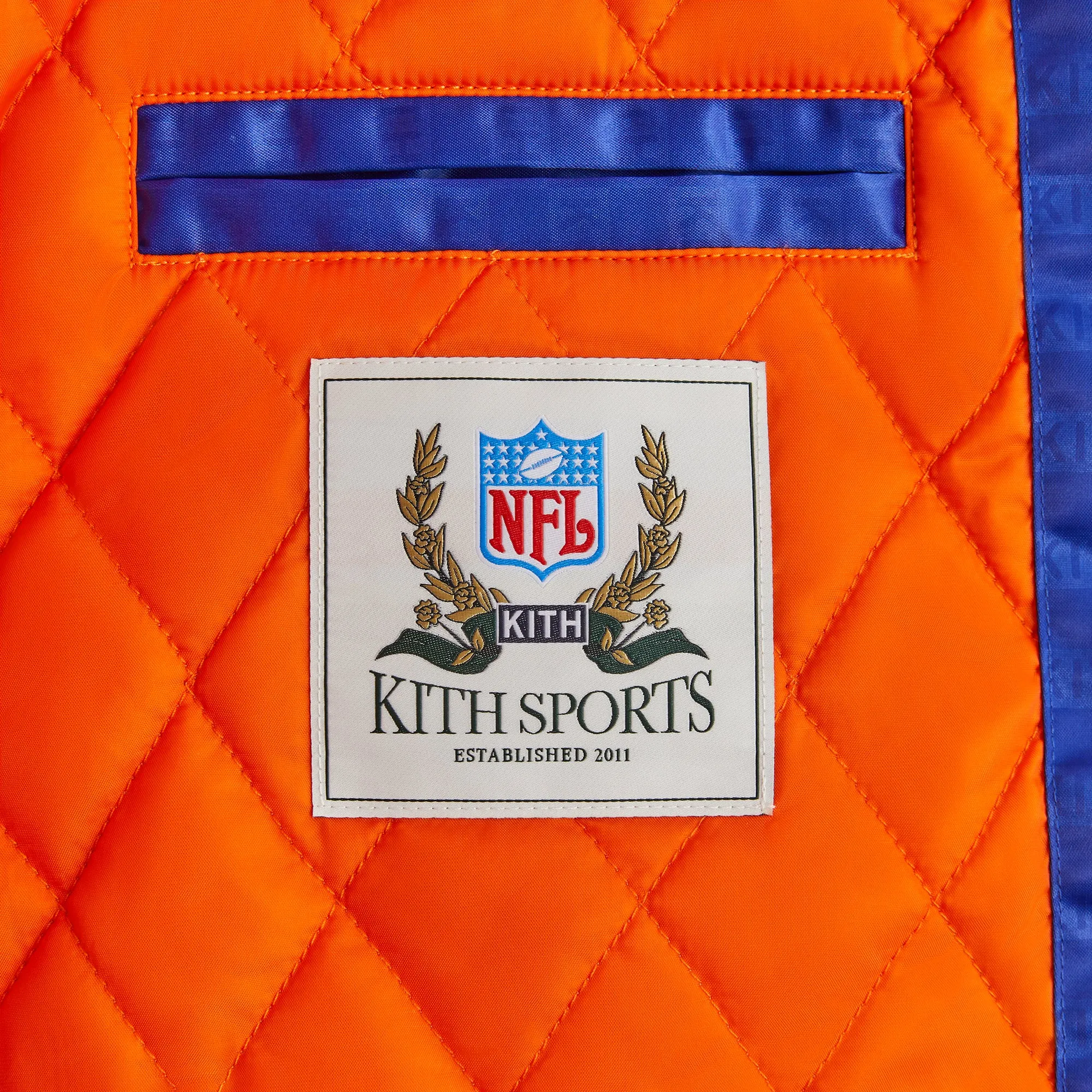 Kith for the NFL: Broncos Satin Bomber Jacket - Sonam