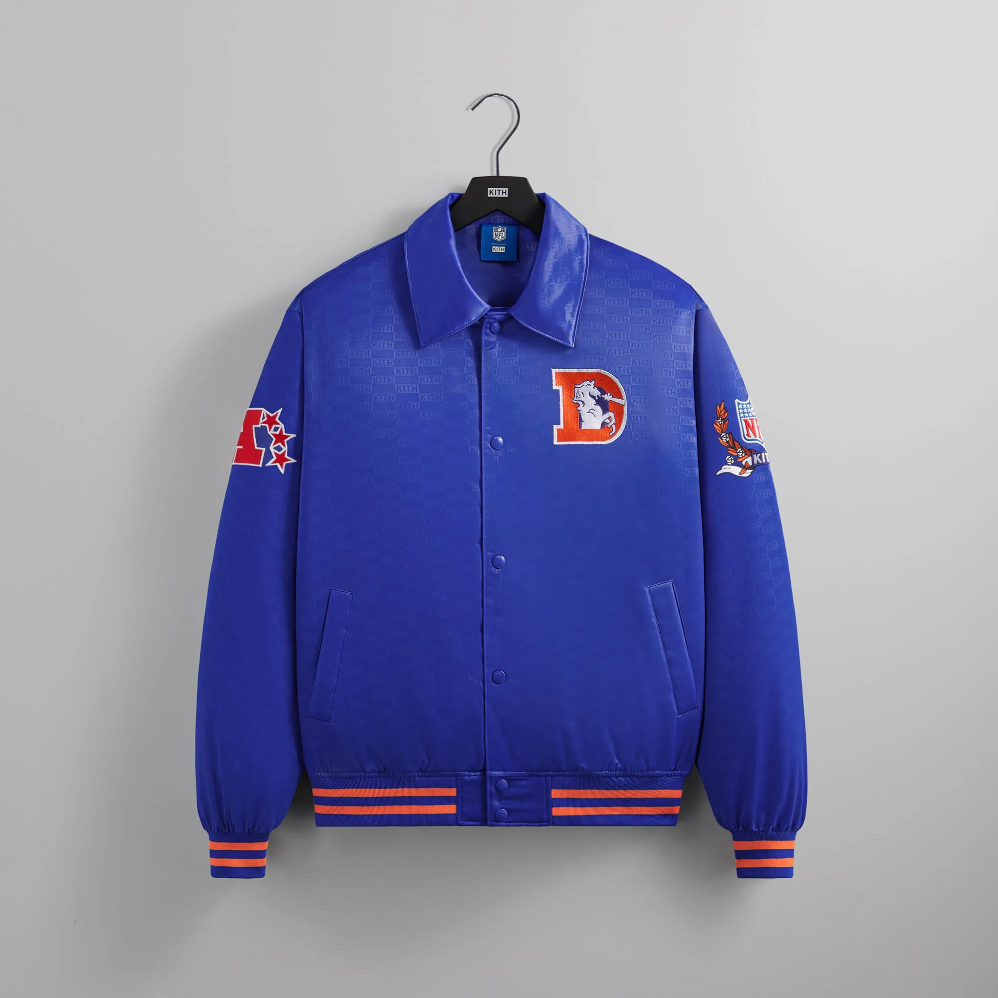 Kith for the NFL: Broncos Satin Bomber Jacket - Sonam